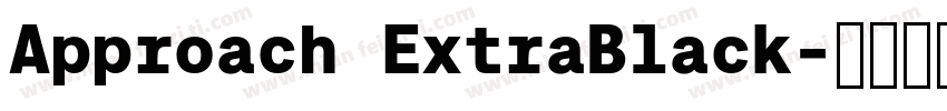 Approach ExtraBlack字体转换